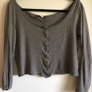 Forever 21  striped long sleeve crop top🤩